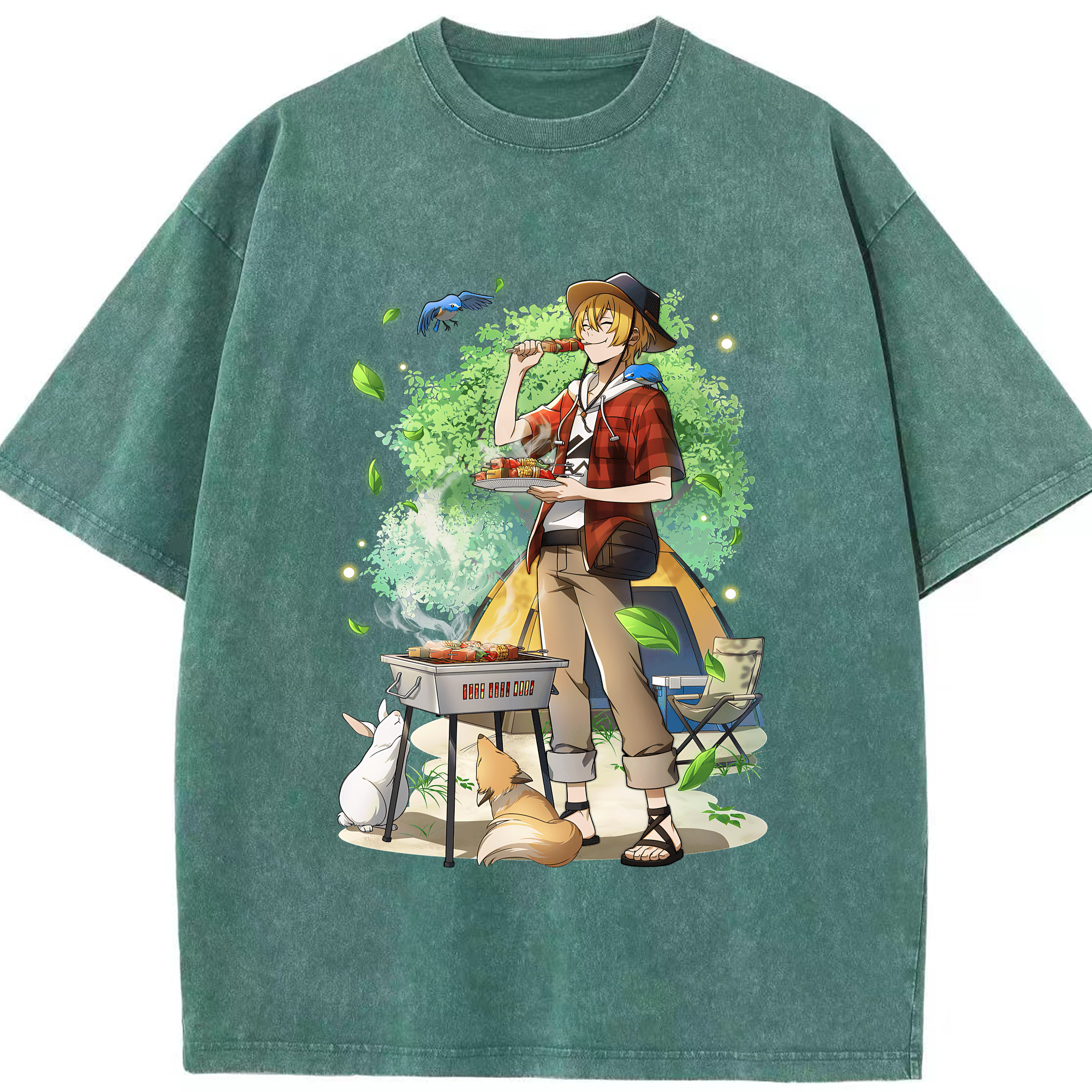 （画像用） 文豪ストレイドッグス Bungo Stray Dogs 綿100% ヴィンテージ風 半袖Tシャツ（フロントプリント）